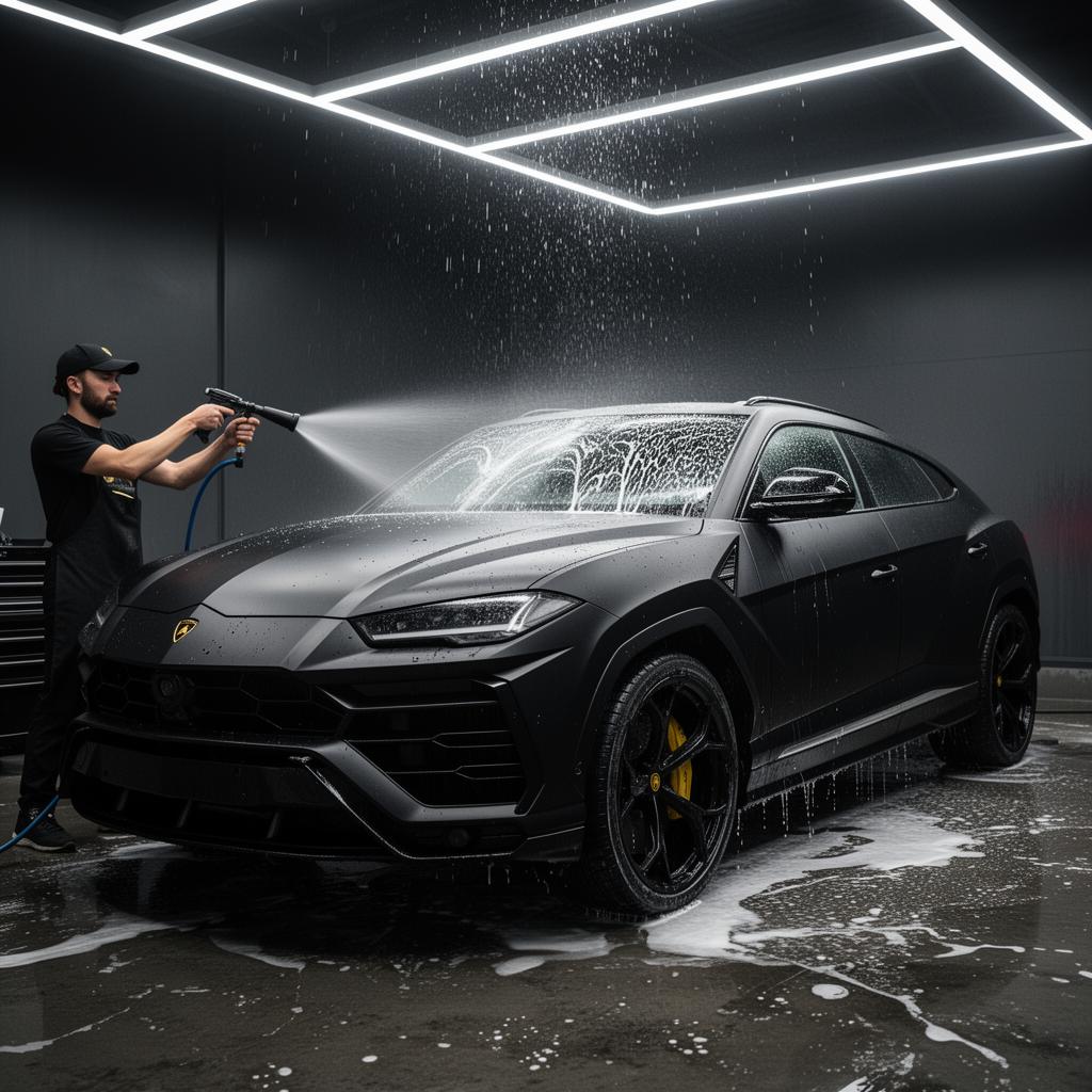 Lamborghini Urus foam wash luxury detailing studio