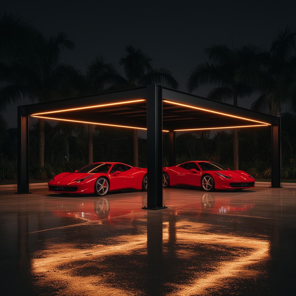 Outdoor canopy with Ferraris Palm Beach FL